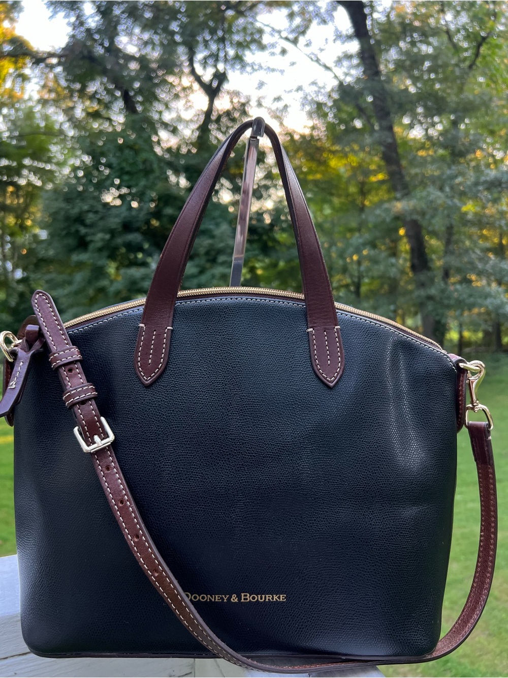 DOONEY AND BOURKE LEATHER  DOMED SATCHEL
